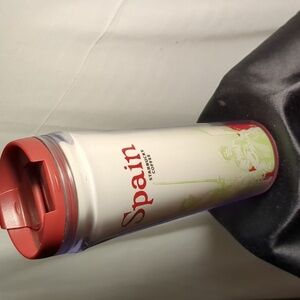 Starbucks "Spain" 2008 tumbler. Hot/cold. 8" tall. Excellent condition.